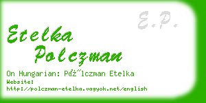 etelka polczman business card